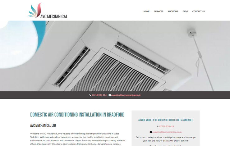 AVC Mechanical Ltd website photo