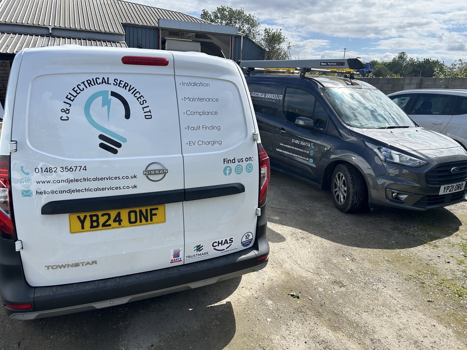 C & J Electrical Services Ltd website photo