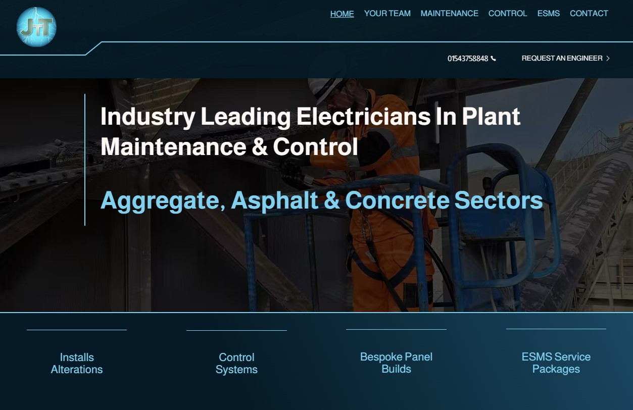 JTT Electrical Limited website photo