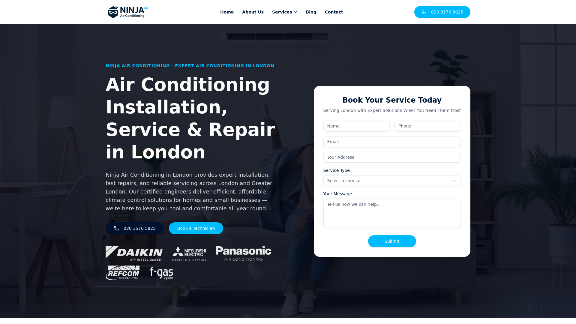 NINJA AIRCON LTD website photo