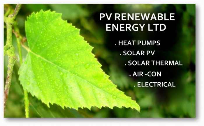 PV Renewable Energy Ltd website photo