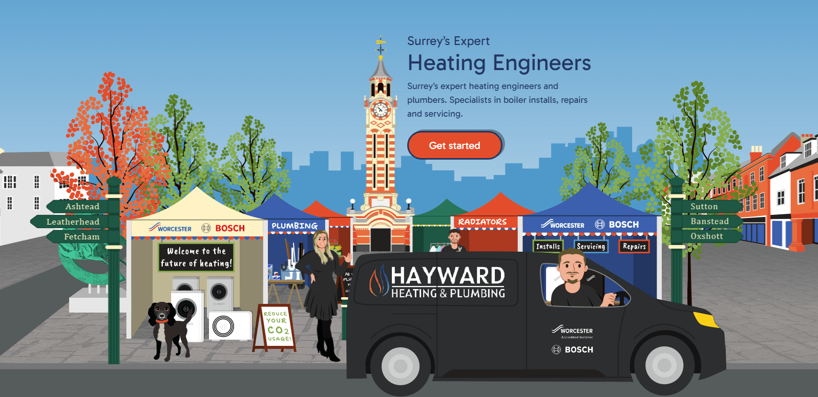 Hayward Heating and Plumbing Ltd website photo